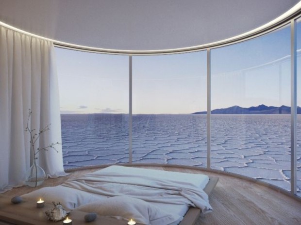 Une maison coquille avec double vue panoramique