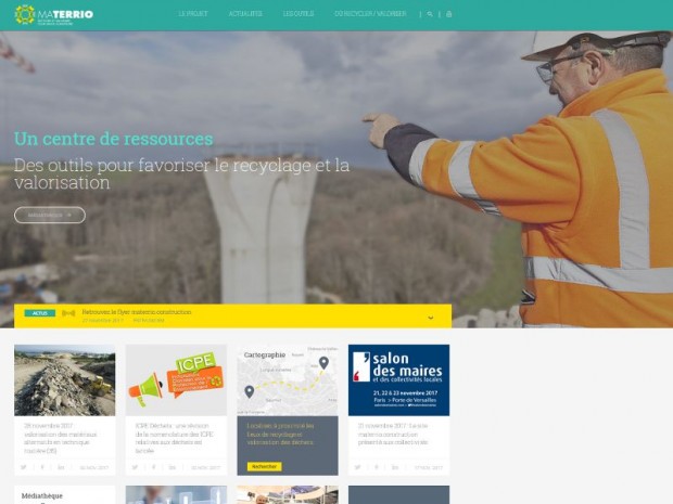 La FNTP et l'Union nationale des industries de carrières et matériaux de construction (UNICEM)  viennent de mettre en ligne un centre de ressources et d'information dédié à l'économie circulaire 