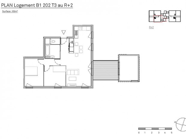 Immeuble de logements avec une pièce en plus