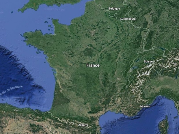 France vue satellite