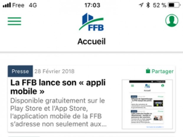 Application mobile FFB