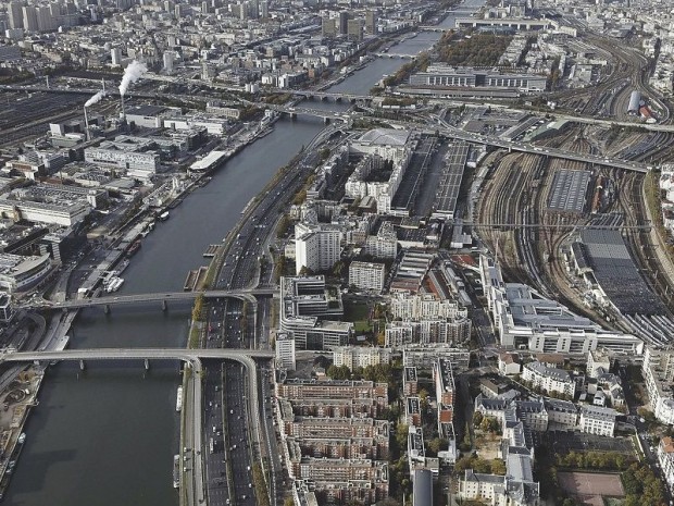 Vue aérienne de Bercy