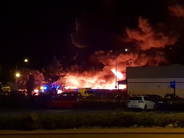 Incendie d'une usine Soprema à Strasbourg