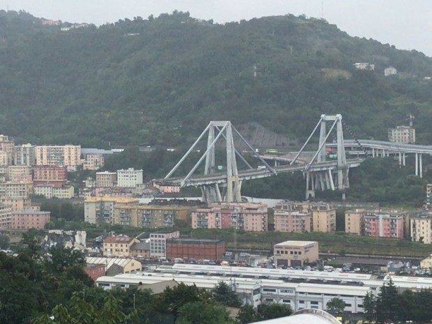 Pont Morandi écroulé, à Gênes (Italie)