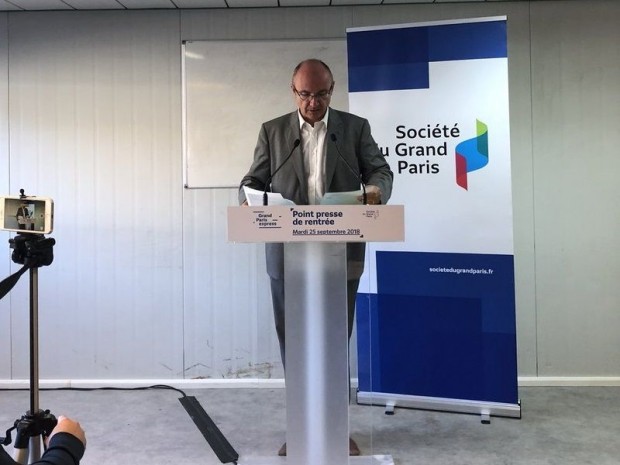 Thierry Dallard en point presse à Noisy-le-Grand