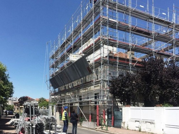 Chantier de surélévation à Malakoff