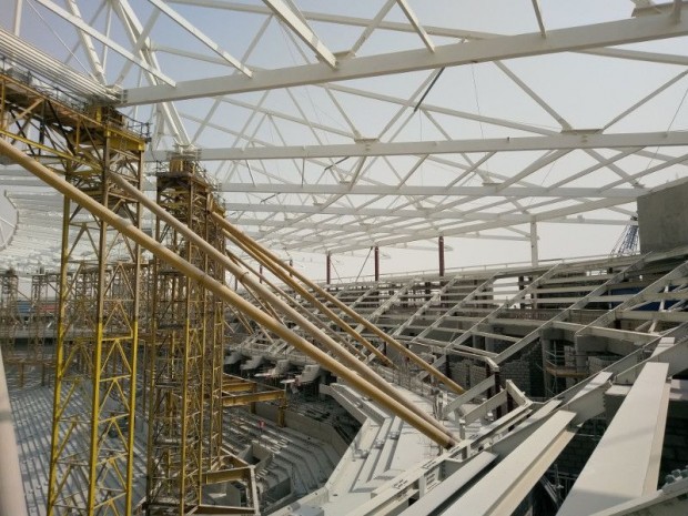 Stade Al Rayyan en construction, Qatar