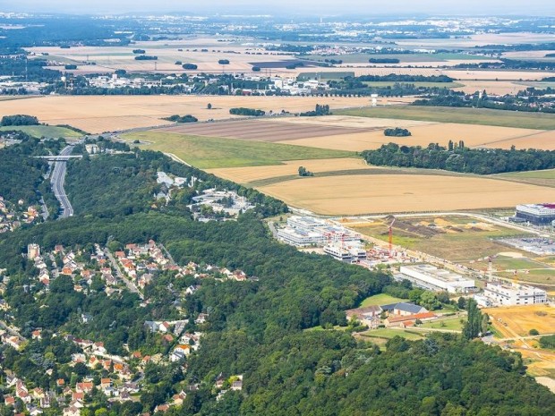 Vue aérienne du secteur de Corbeville