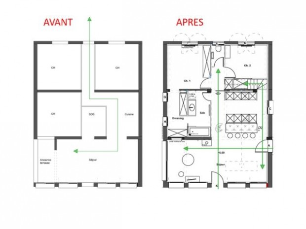 Un pavillon de plain-pied gagne un étage