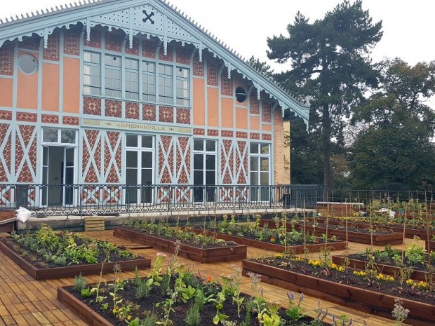 Potager sur le toit du pavillon d'Armenonville