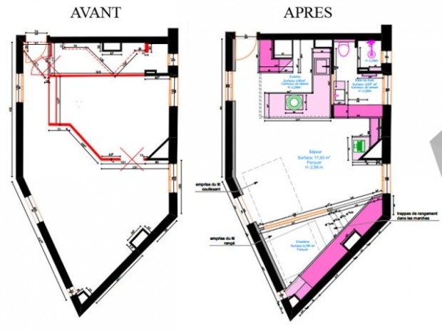 Un appartement à la forme peu conventionnelle