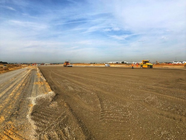 Chantier piste 3 aéroport Orly