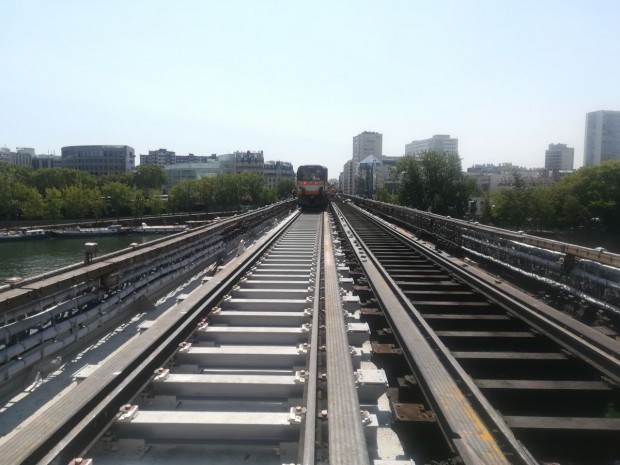 Chantier du viaduc de Passy, à Paris