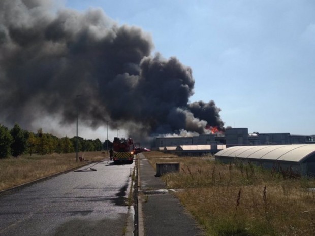 Incendie station d'épuration d'Achères