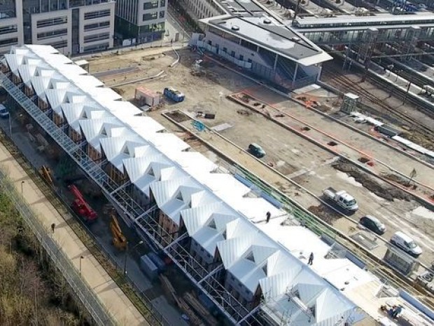 La gare en chantier