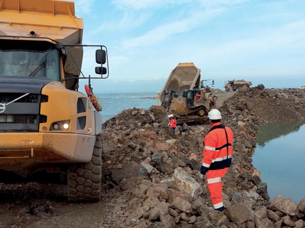 Chantier travaux publics matériels