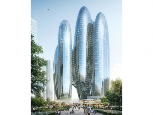 La futur siège d'Oppo, imaginé par les ateliers Zaha Hadid