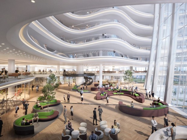 La futur siège d'Oppo, imaginé par les ateliers Zaha Hadid