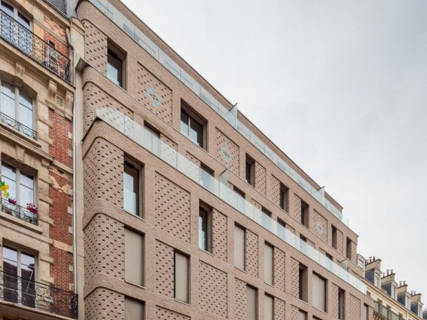 Façade des logements Bépos de la rue de charenton