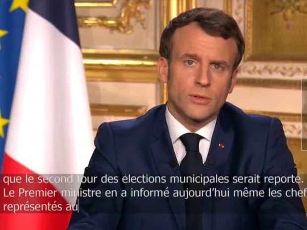 Emmanuel Macron le 16 mars 2020