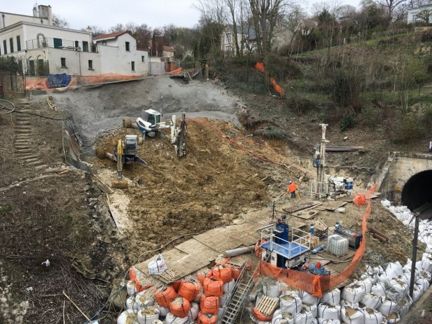 Chantier ferroviaire NGE / SNCF Réseau Sèvres-Ville d'Avray