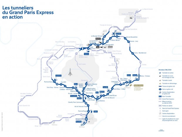 Tunneliers Grand Paris Express