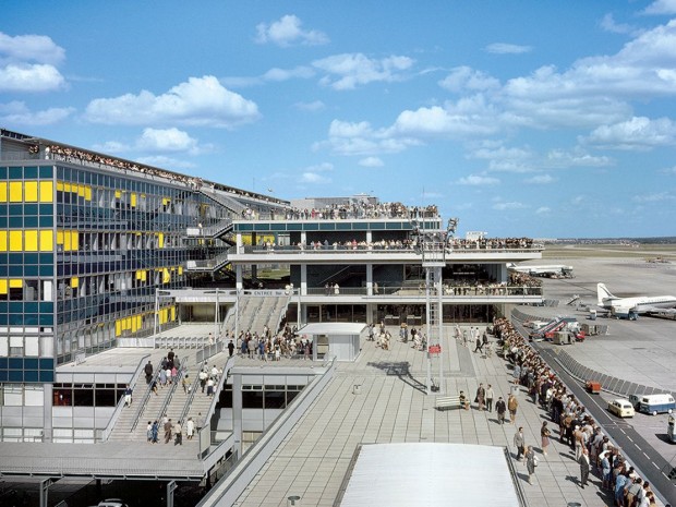 Les terrasses d'Orly vues depuis l'ouest, 1961.