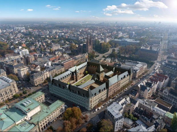 Strasbourg - Hôtel des Postes - Vue aérienne