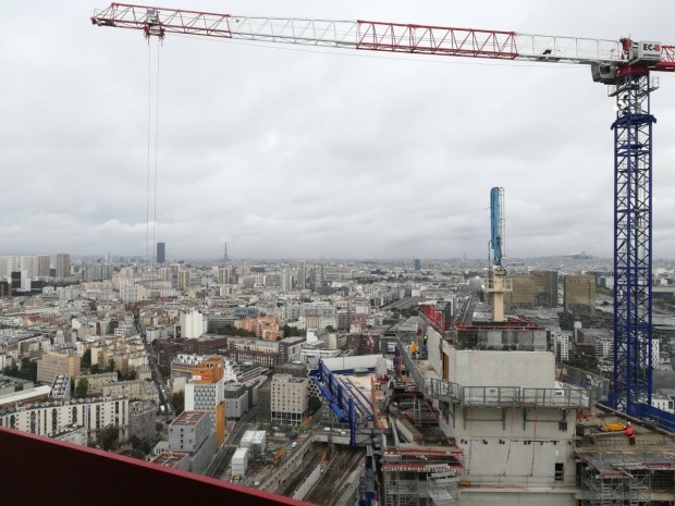 Chantier des tours Duo de Jean Nouvel, à Paris