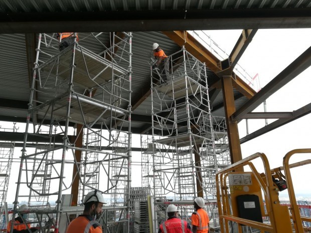 Chantier des tours Duo de Jean Nouvel, à Paris