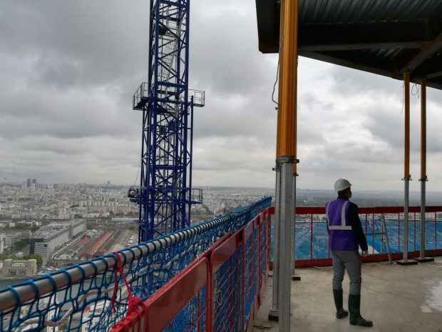 Chantier des tours Duo de Jean Nouvel, à Paris