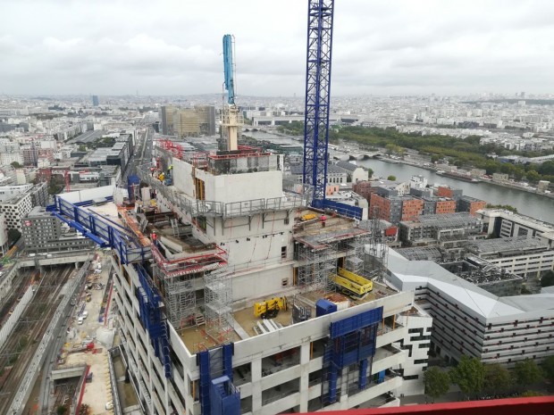 Chantier des tours Duo de Jean Nouvel, à Paris