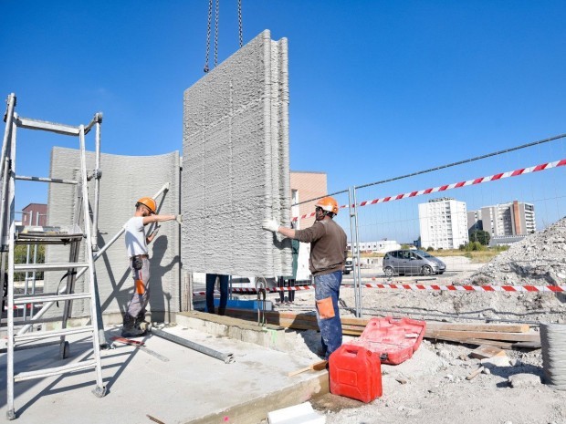 Opération d'impression en 3D béton de Viliaprint