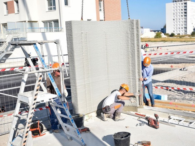 Opération d'impression en 3D béton de Viliaprint