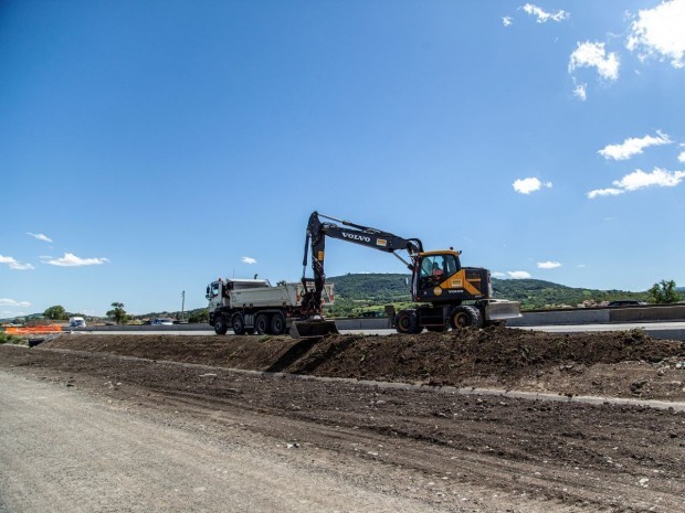 Chantier élargissement A75 entre Clermont-Ferrand et Le Crest