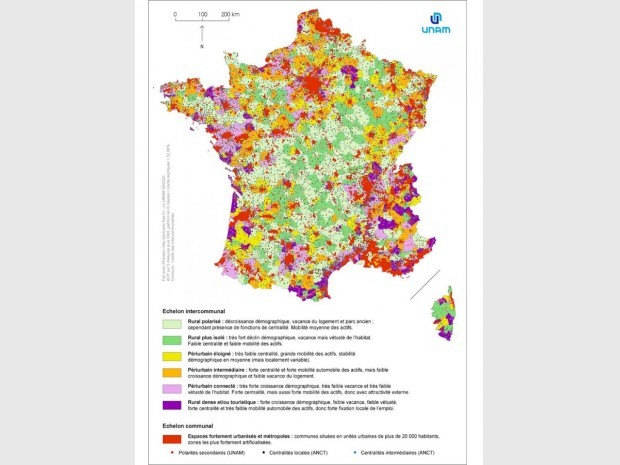 Carte des polarités urbaines