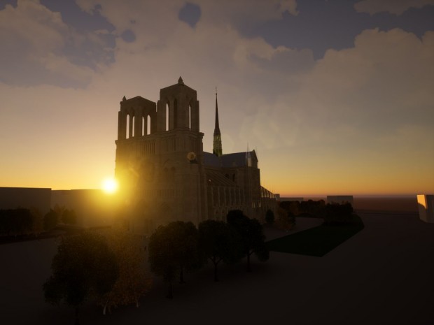 Scan de la cathédrale Notre-Dame de Paris, réalisé par Autodesk en 2019.