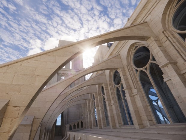 Scan de la cathédrale Notre-Dame de Paris, réalisé par Autodesk en 2019.