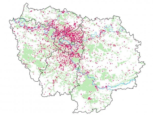 Cartographie observatoire friches ile-de-france