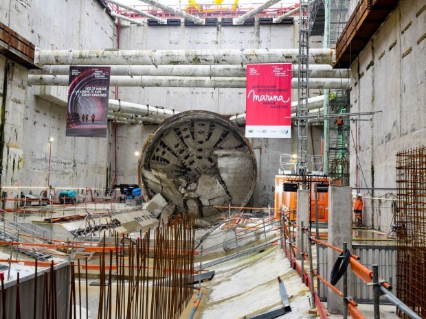 Percement tunnel ligne 15 sud Grand Paris Express