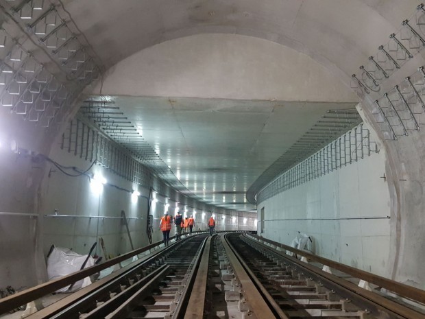 Chantier prolongement ligne 4 en juillet 2019