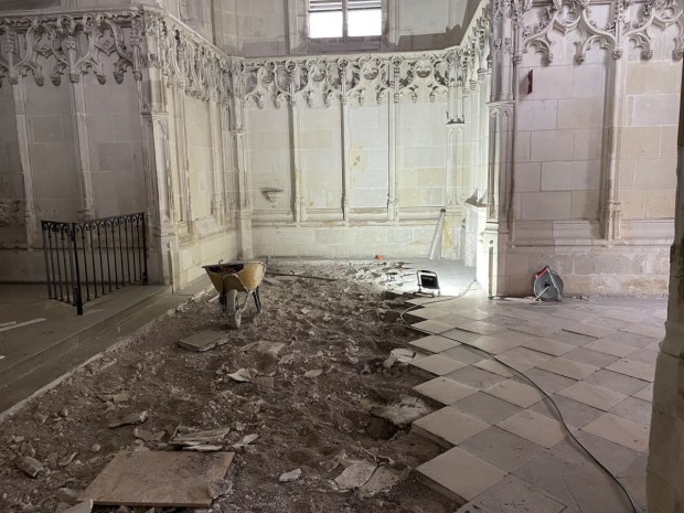 Chapelle Saint-Hubert château d'Amboise chantier