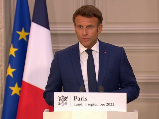 Emmanuel Macron, le 5 septembre 2022. 