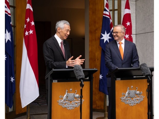 Anthony Albanese Lee Hsien Loong Australie Singapour