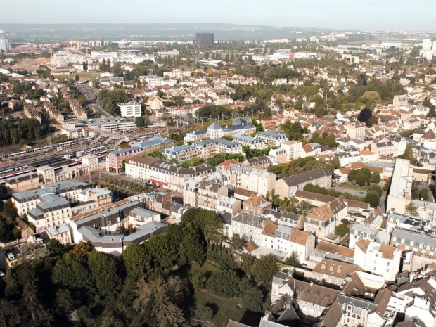 Vue aérienne Cour des marchandises, Pontoise