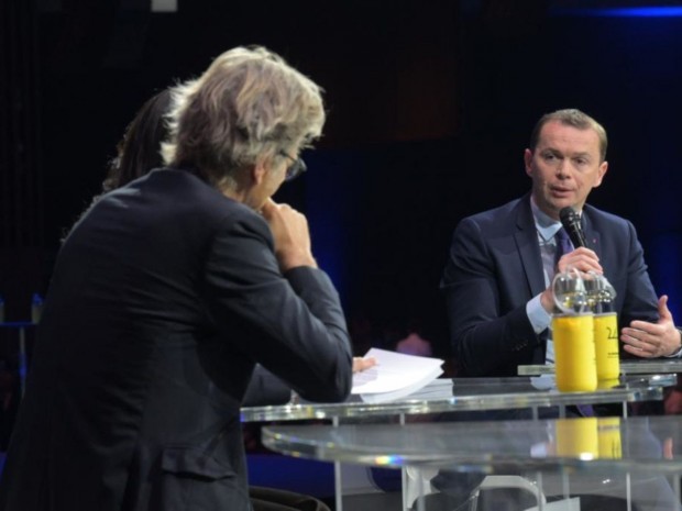 Olivier Dussopt ministre Travail aux 24 heures du Bâtiment