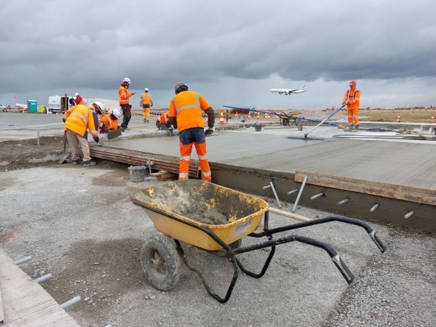 Première phase de travaux piste 1 de Roissy - Charles-de-Gaulle