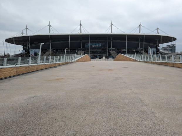 Chantier du centre aquatique olympique (Saint-Denis), janvier 2023