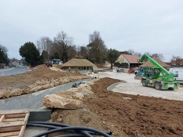 Chantier de l'entrée sud Zoo parc de Beauval