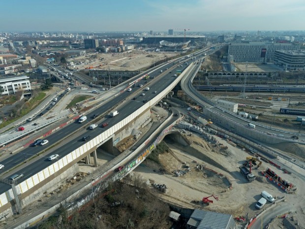 Chantier échangeur Pleyel